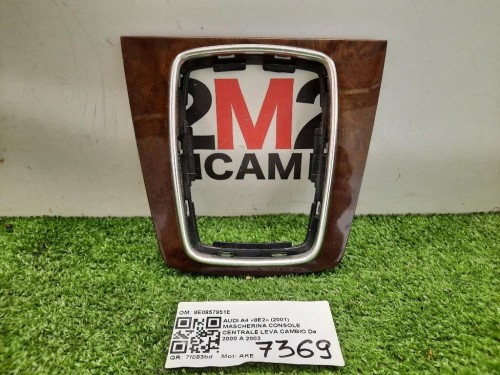 Mascherina Console Centrale LEVA Cambio 8E0857951E Audi A4 8E2 2001