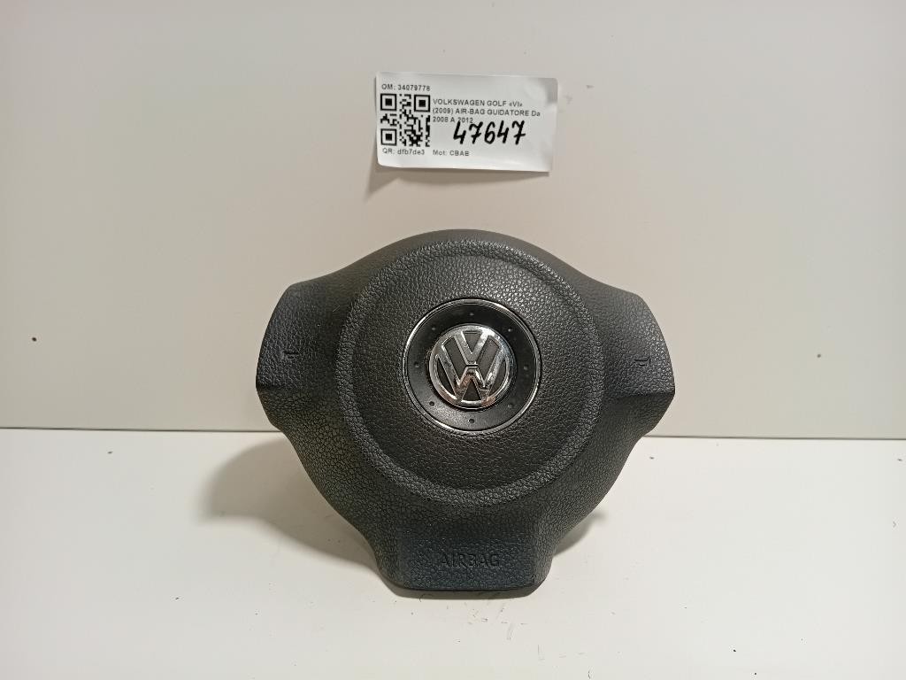 Air-bag Guidatore 34079778 Volkswagen GOLF VI 2009