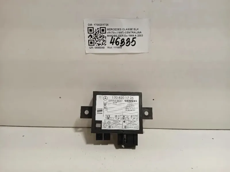 Centralina Immobilizer 1708201726 Mercedes Classe SLK R170 1997