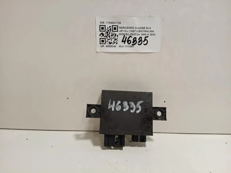 Centralina Immobilizer 1708201726 Mercedes Classe SLK R170 1997