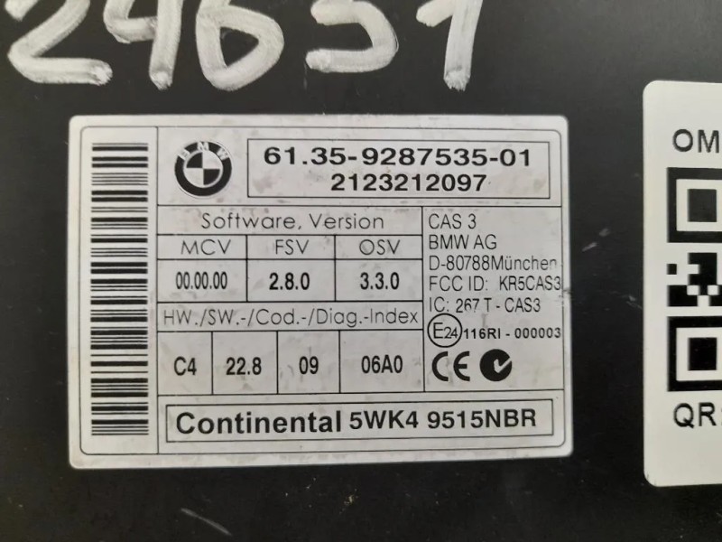 Centralina Immobilizer 61359287535 Mini MINI ONE R56 2007