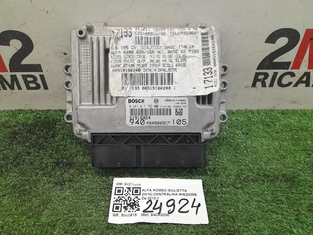 Centralina Iniezione 51916024 Alfa Romeo Giulietta 2010