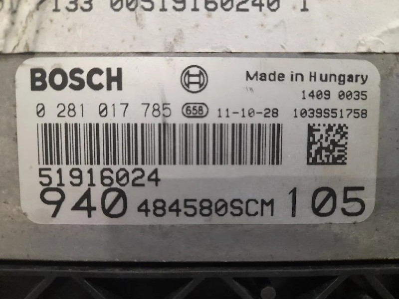 Centralina Iniezione 51916024 Alfa Romeo Giulietta 2010