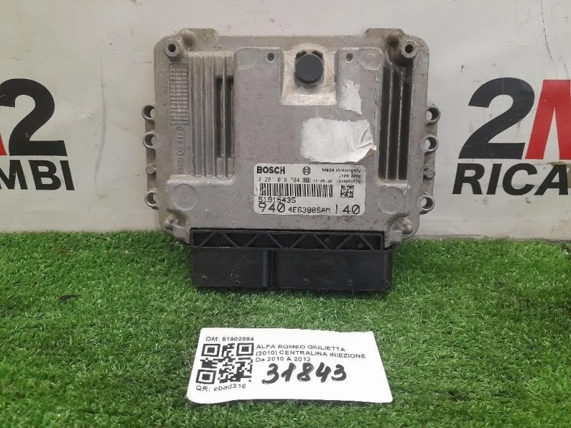 Centralina Iniezione 51902994 Alfa Romeo Giulietta 2010