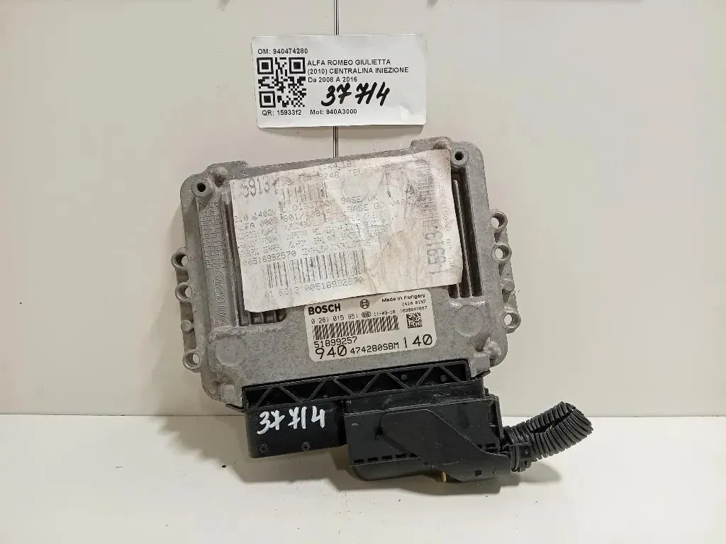 Centralina Iniezione 940474280 Alfa Romeo Giulietta 2010