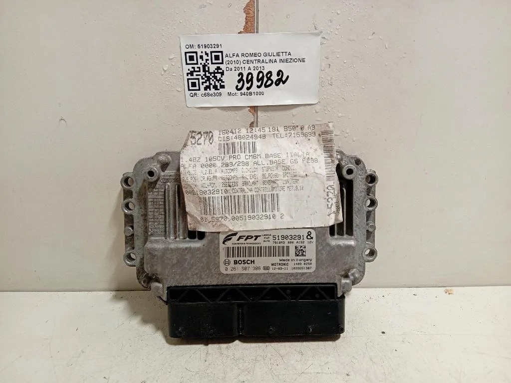 Centralina Iniezione 51903291 Alfa Romeo Giulietta 2010