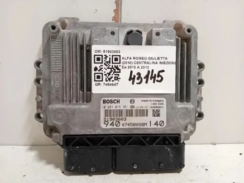 Centralina Iniezione 51903003 Alfa Romeo Giulietta 2010