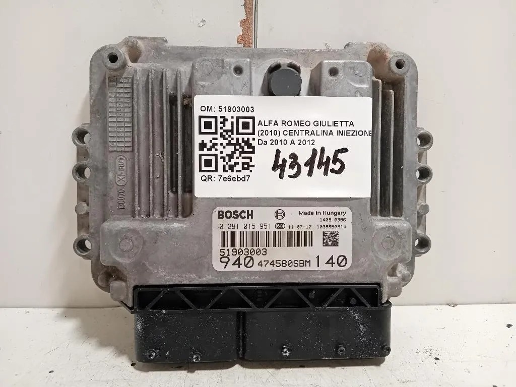 Centralina Iniezione 51903003 Alfa Romeo Giulietta 2010