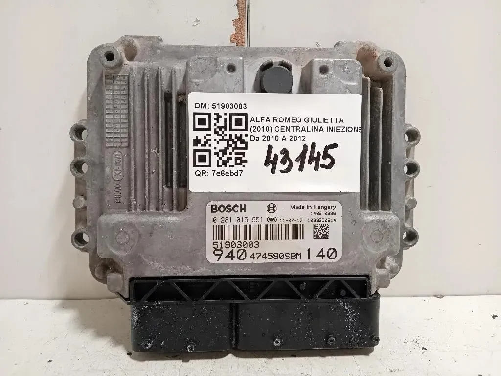 Centralina Iniezione 51903003 Alfa Romeo Giulietta 2010