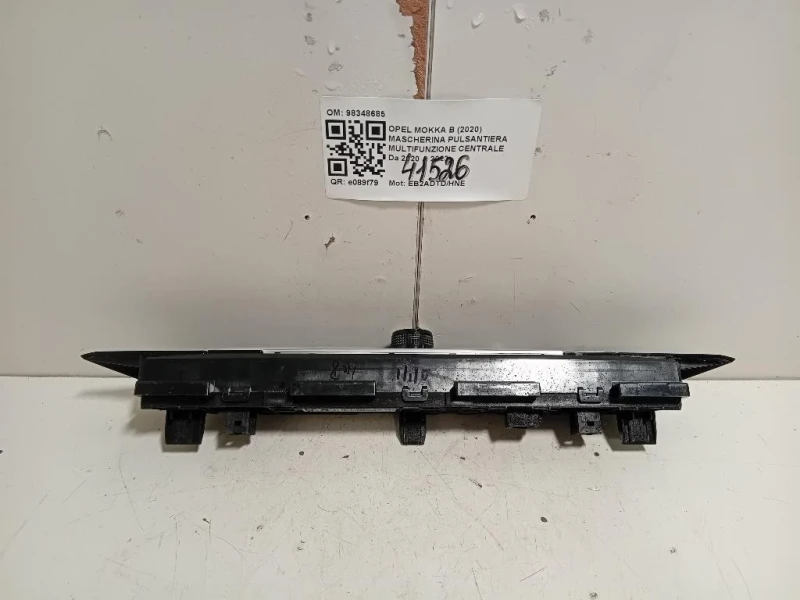 Mascherina Pulsantiera Multifunzione Centrale 98348685 Opel Mokka B 2020
