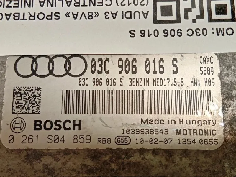 Centralina Iniezione 03C 906 016 S Audi A3 8VA Sportback 2012