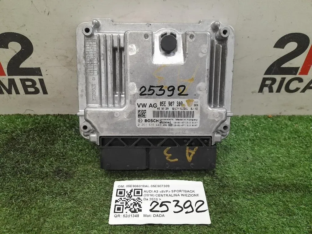 Centralina Iniezione 05E906018AL 05E907309 Audi A3 8VF Sportback 2016