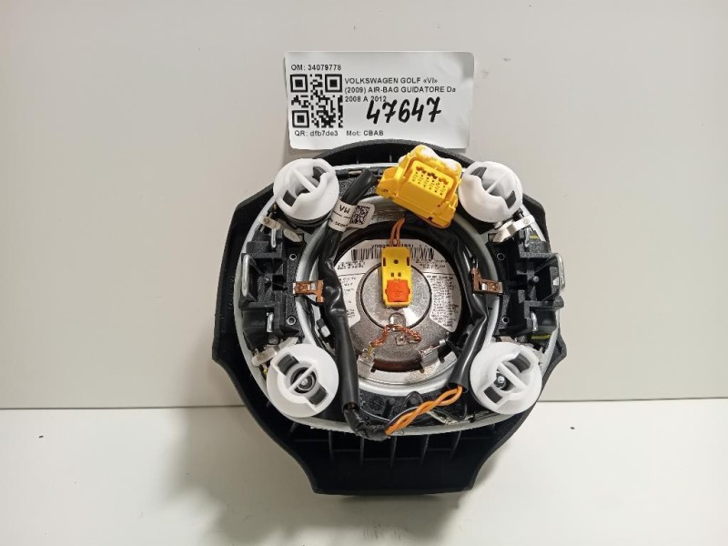 Air-bag Guidatore 34079778 Volkswagen GOLF VI 2009