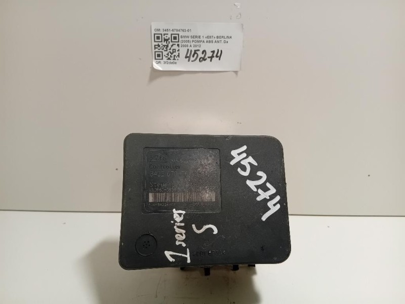 Pompa ABS ANT 3451-6784763-01 Bmw Serie 1 E87 Berlina 2005