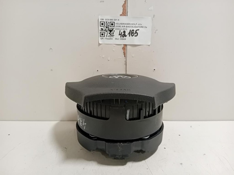 Air-bag Guidatore 3C8880201K Volkswagen GOLF VI 2009