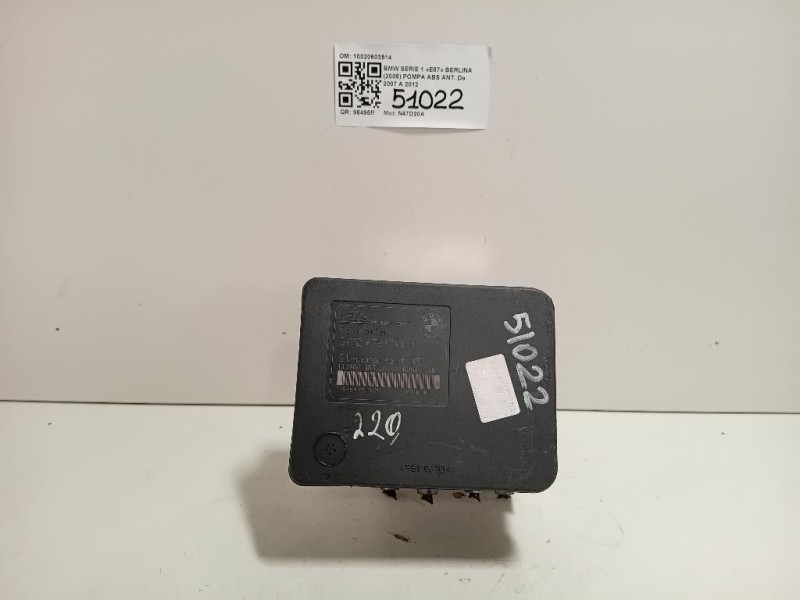 Pompa ABS ANT 10020603514 Bmw Serie 1 E87 Berlina 2005