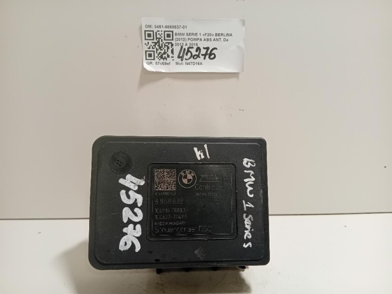 Pompa ABS ANT 3451-6868637-01 Bmw Serie 1 F20 Berlina 2012