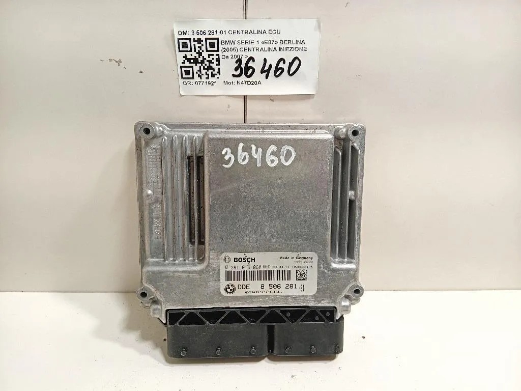 Centralina Iniezione 8 506 281-01 CENTRALINA ECU Bmw Serie 1 E87 Berlina 2005