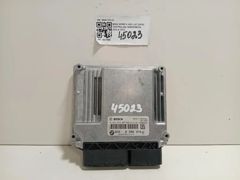 Centralina Iniezione 8 506 374-01 Bmw Serie 5 F07 GT 2010