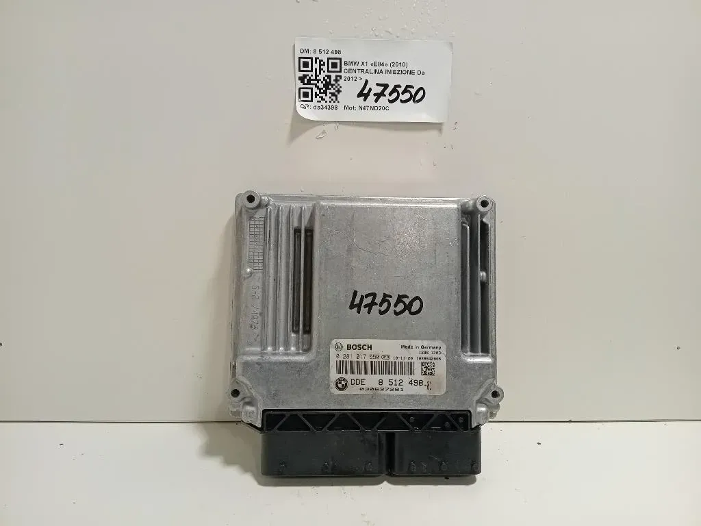 Centralina Iniezione 8 512 498 Bmw X1 E84 2010