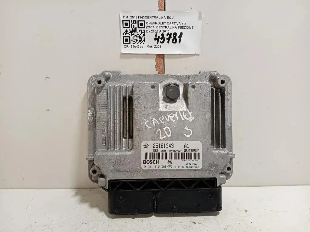 Centralina Iniezione 25181343CENTRALINA ECU Chevrolet Captiva I 2007