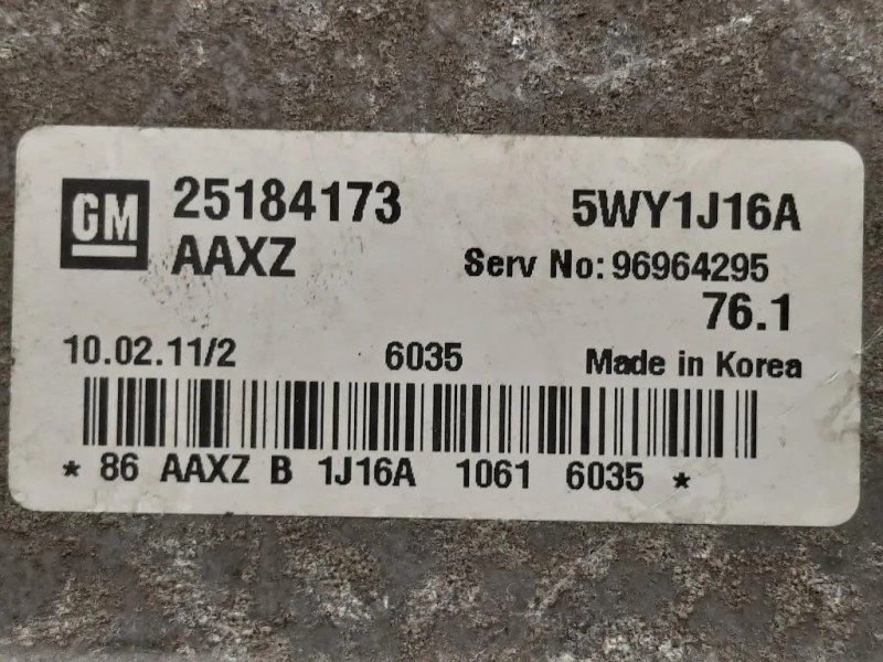 Centralina Iniezione 25184173 Chevrolet Orlando 2011