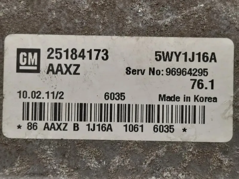 Centralina Iniezione 25184173 Chevrolet Orlando 2011