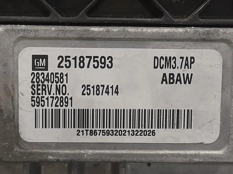 Centralina Iniezione 25187593 Chevrolet Orlando 2011