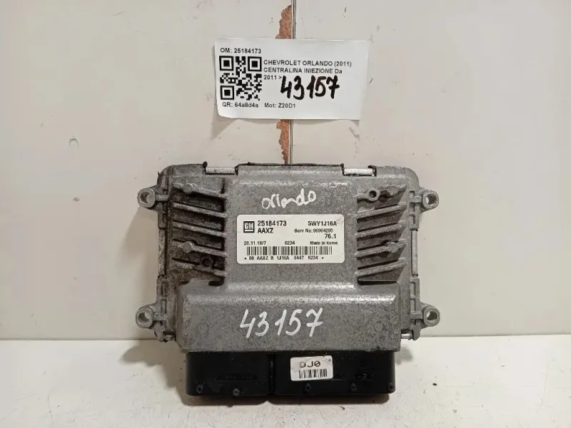 Centralina Iniezione 25184173 Chevrolet Orlando 2011