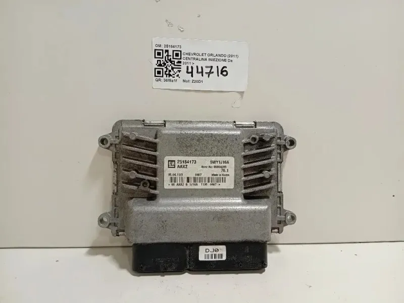 Centralina Iniezione 25184173 Chevrolet Orlando 2011