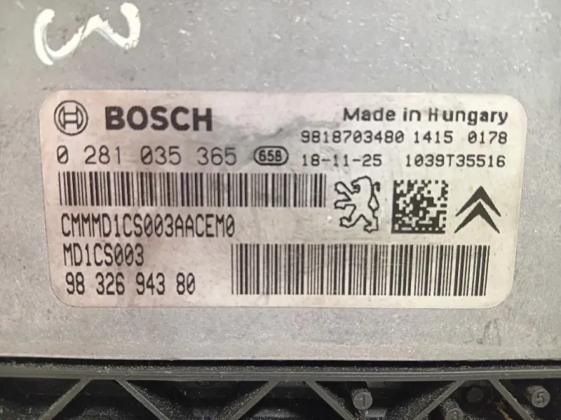 Centralina Iniezione 98 326 943 80 CENTRALINA ECU Citroen C3 III 2016