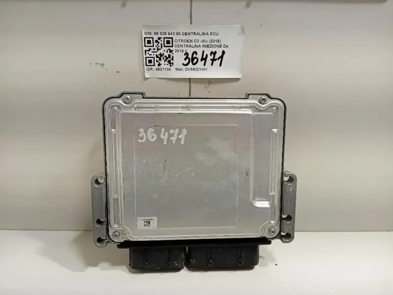 Centralina Iniezione 98 326 943 80 CENTRALINA ECU Citroen C3 III 2016