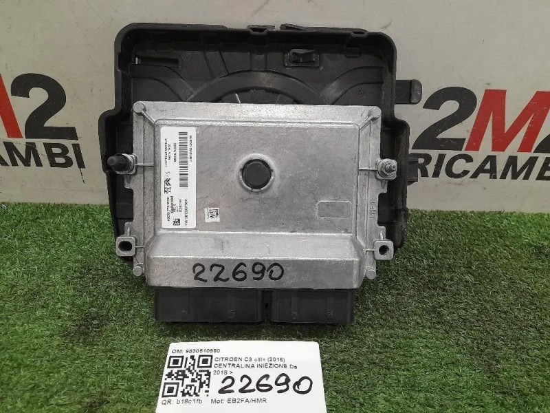 Centralina Iniezione 9830510980 Citroen C3 III 2016
