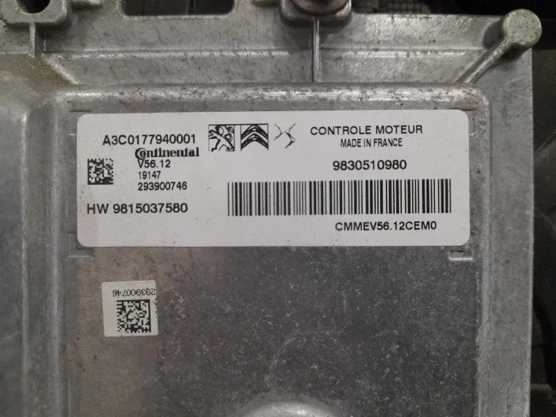 Centralina Iniezione 9830510980 Citroen C3 III 2016