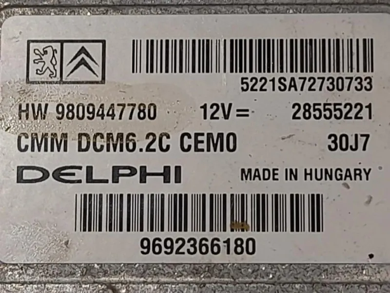 Centralina Iniezione 9692366180 Citroen Jumper III 2014