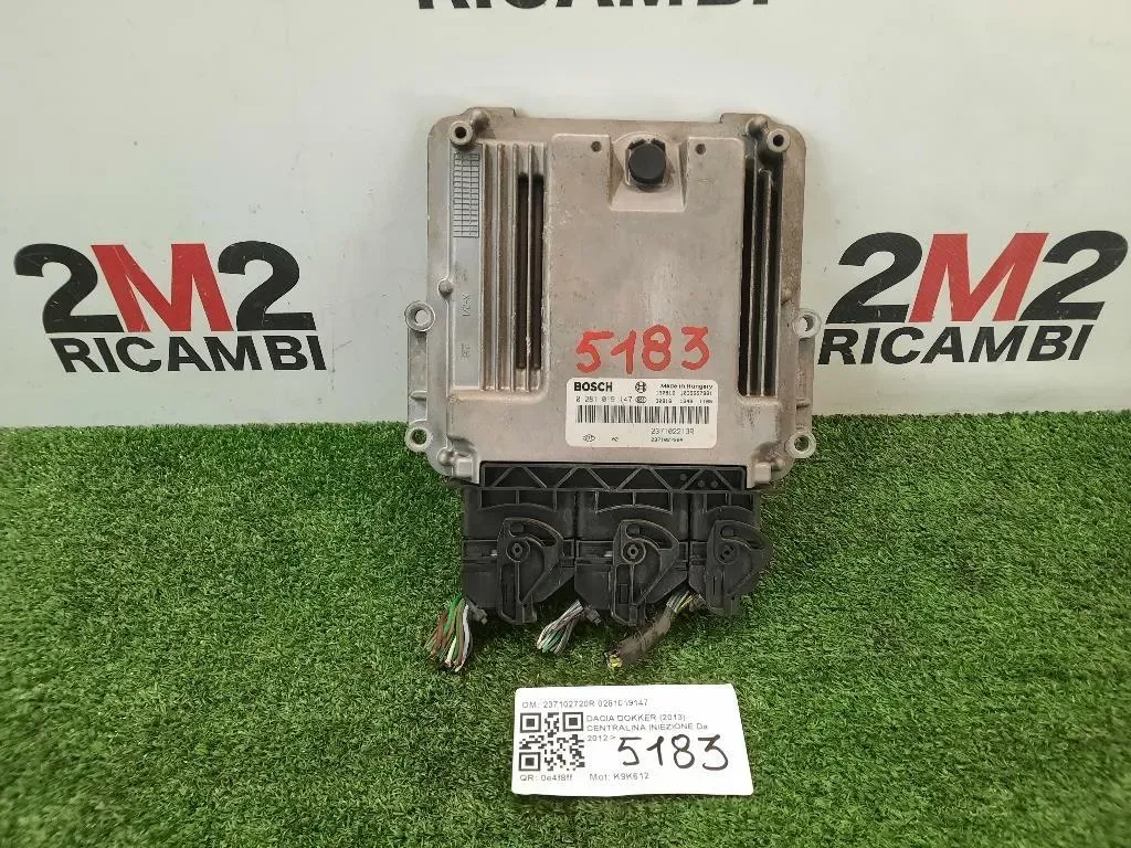 Centralina Iniezione 237102720R 0281019147 Dacia Dokker 2013