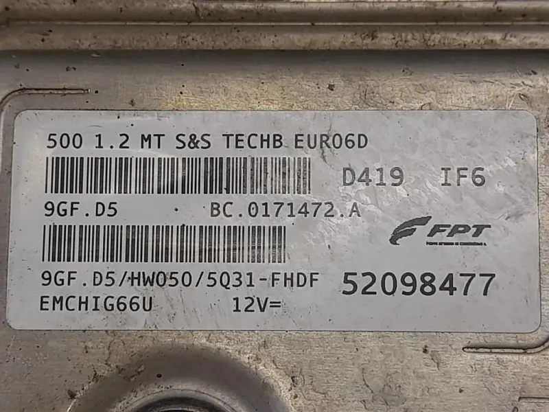 Centralina Iniezione 52098477 Fiat 500 II 2008