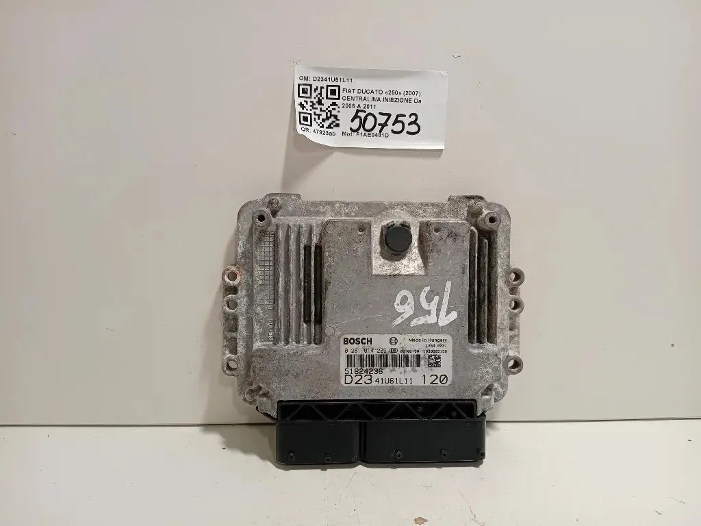 Centralina Iniezione D2341U61L11 Fiat Ducato 250 2007
