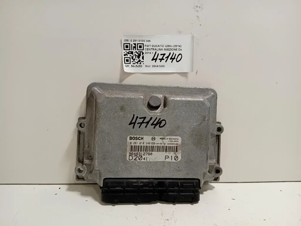 Centralina Iniezione 0 281 0100 346 Fiat Ducato 290 2014