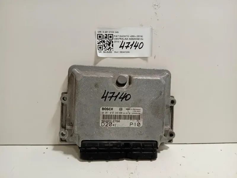 Centralina Iniezione 0 281 0100 346 Fiat Ducato 290 2014