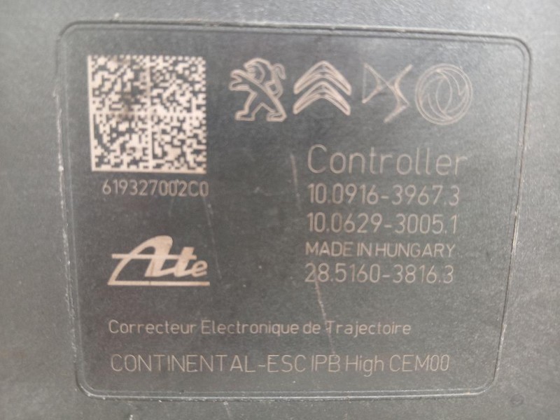 Pompa ABS ANT 9833189680 Citroen DS3 Crossback 2018