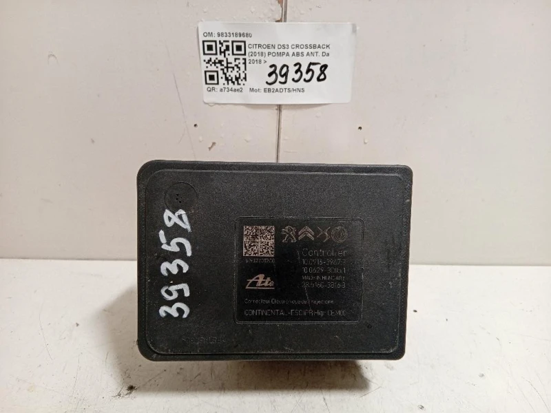 Pompa ABS ANT 9833189680 Citroen DS3 Crossback 2018