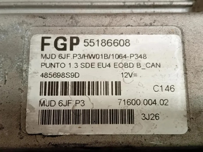 Centralina Iniezione 55186608 Fiat Punto II 2003