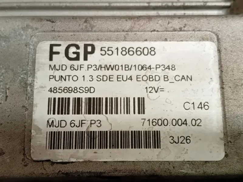 Centralina Iniezione 55186608 Fiat Punto II 2003