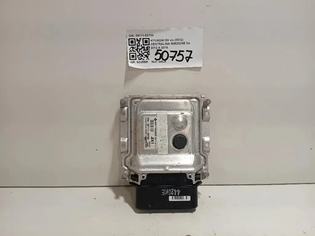 Centralina Iniezione 39111-03700 Hyundai I20 I 2012