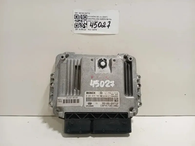 Centralina Iniezione 39106-2A712 Hyundai I30 I 2007
