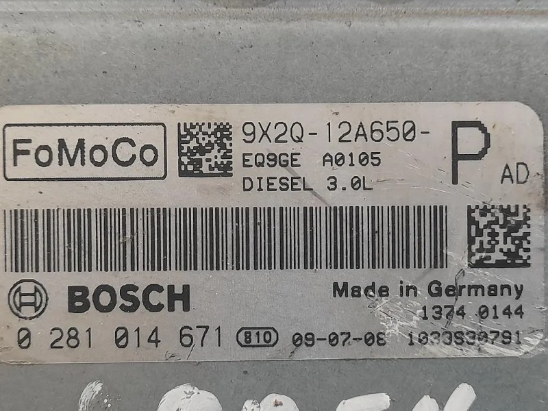 Centralina Iniezione 9X2Q12A650 Jaguar XF I 2008