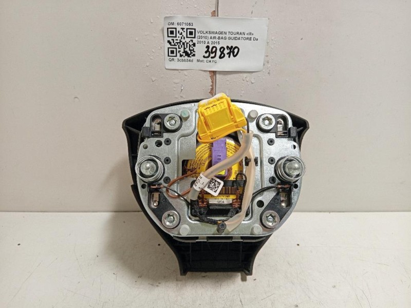 Air-bag Guidatore 6071053C03 1K0880201CB1QB Volkswagen Touran III 2010