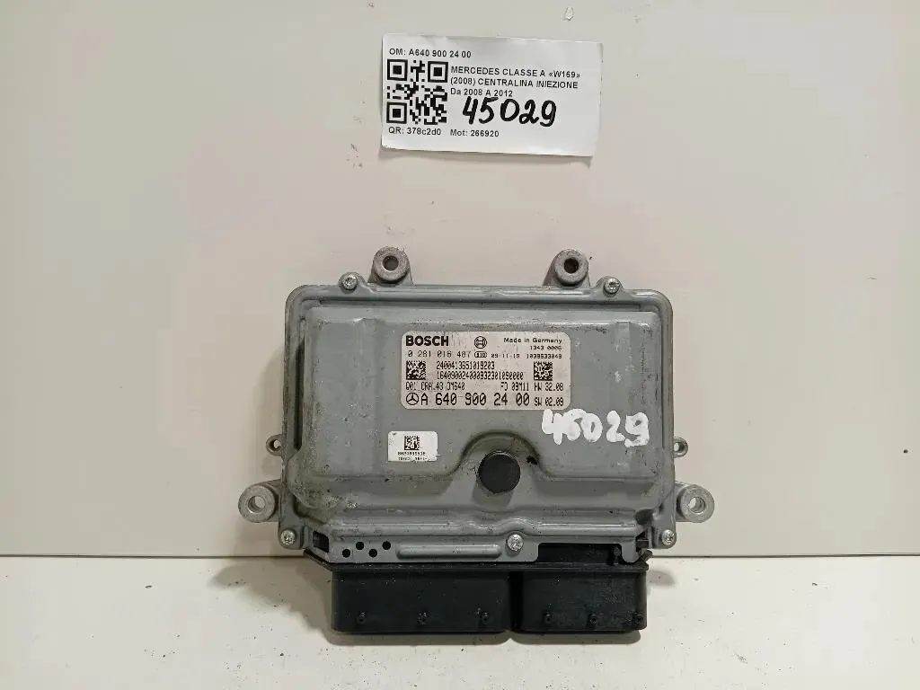 Centralina Iniezione A640 900 24 00 Mercedes Classe A W169 2008