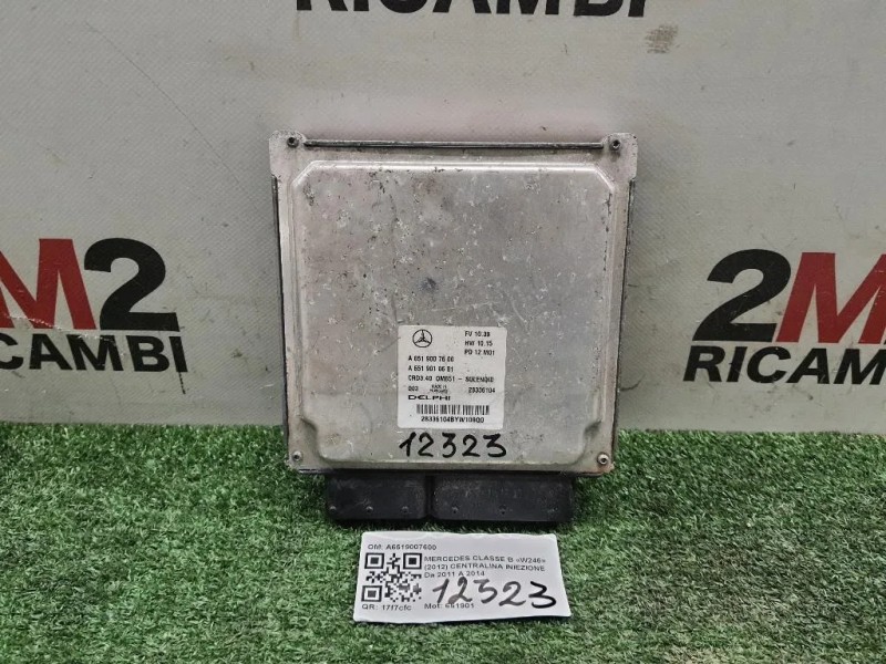Centralina Iniezione A6519007600 Mercedes Classe B W246 2012